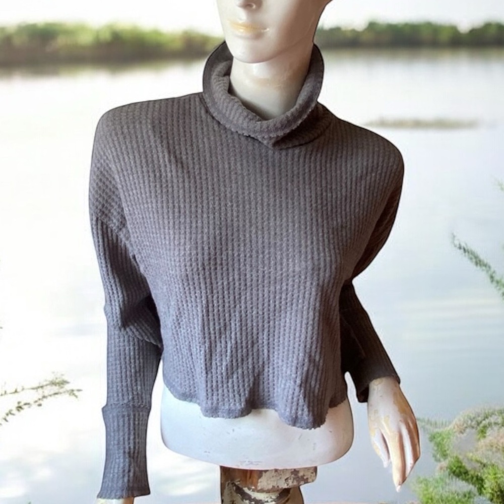 ❄️ 50% off winter Wild Fable crop turtleneck waffle knit pullover sweater top S